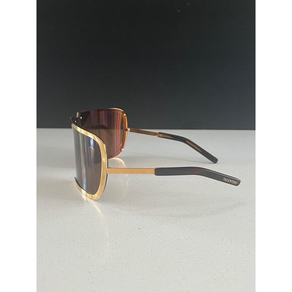 Valentino Garavani VLS-120A-146 Oversized 90mm grey Shield Sunglasses - Picture 5 of 12